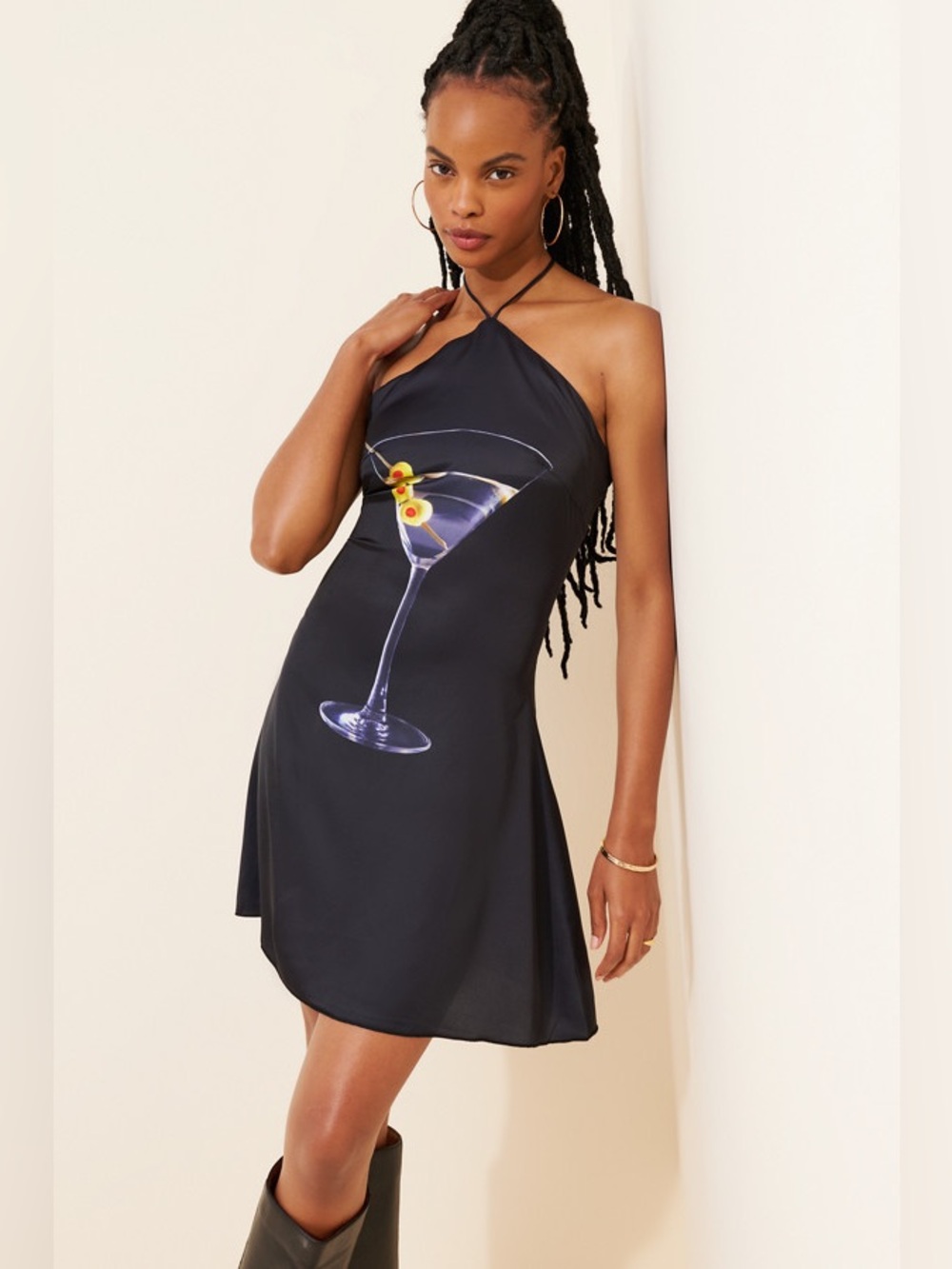 Tyler McGillivary Nadia Martini Halter Mini Dress Gown sz S